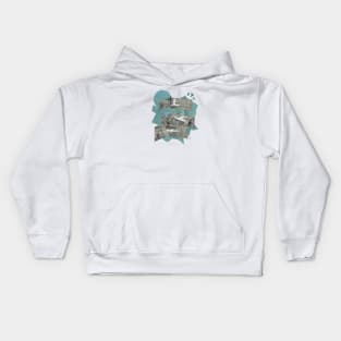 Surf on the ocean Kids Hoodie